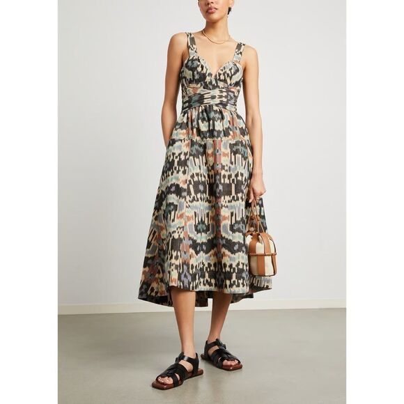 Ulla Johnson Handmade Honey Onyx Ikat Sarika Dress Size 4 - Picture 1 of 13